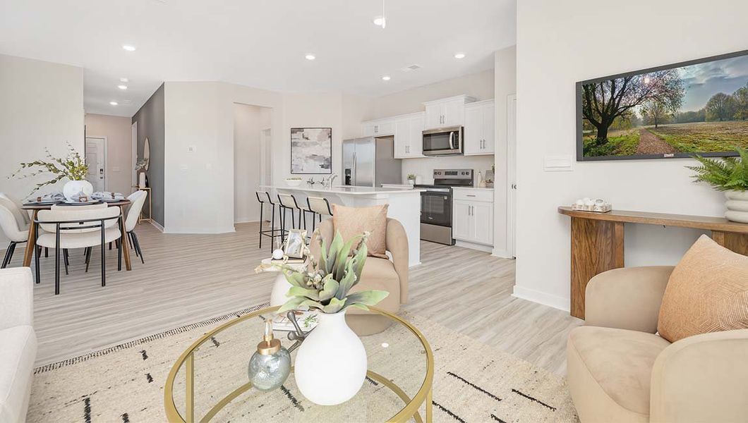 Furnished interior view inside a new home in The Townes at Troutman, Troutman (Image 9).