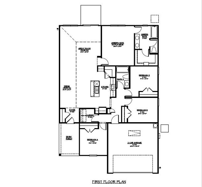 2D floor plan layout of this home in Belair East, Statesboro, GA (Image 2).
