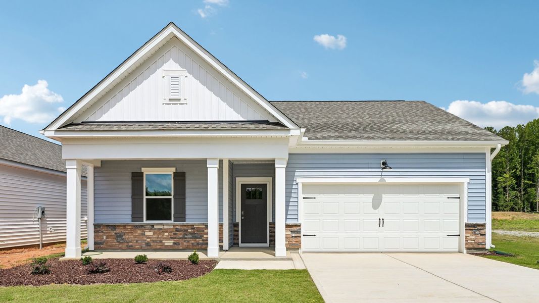 Representative exterior photo of a completed home built from the Cali by D.R. Horton in The Villas at Laurel Oaks, Sanford, NC (Image 27). Representative exterior photo of a completed home built from the Cali by D.R. Horton in The Villas at Laurel Oaks, Sanford, NC (Image 27).