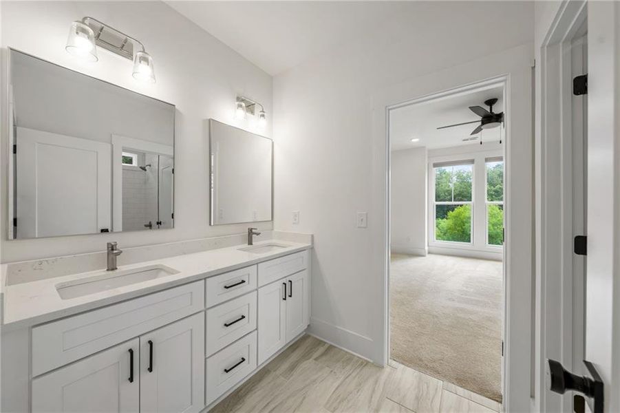 Furnished interior view inside a new home in , Atlanta (Image 36).