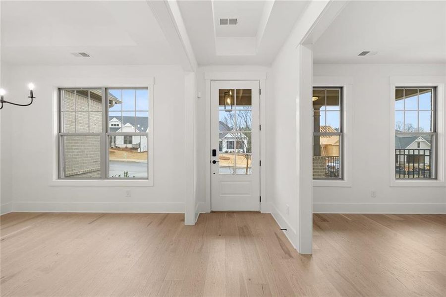 Spacious, unfurnished interior of a new home in Soleil Belmont Park, Canton (Image 53).