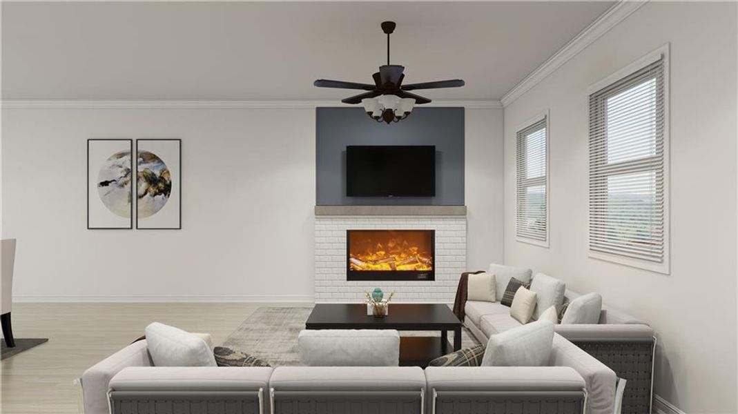 Furnished interior view inside a new home in , Cumming (Image 4).