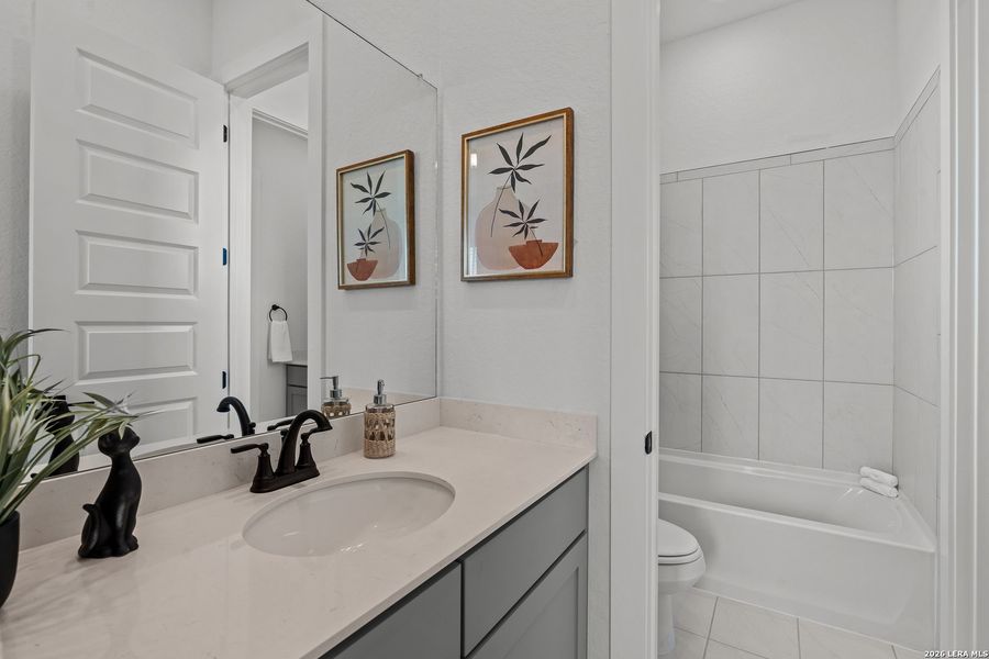 Furnished interior view inside a new home in Esperanza, Boerne (Image 27). Furnished interior view inside a new home in Esperanza, Boerne (Image 27).