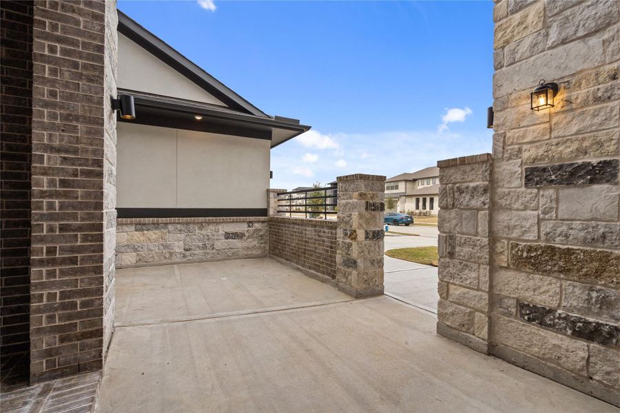 Exterior details and patio area of a home in Bridgeland 45', 50', 70', Cypress (Image 3).