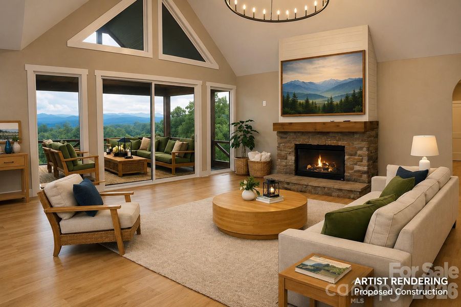 Furnished interior view inside a new home in , Hendersonville (Image 4).