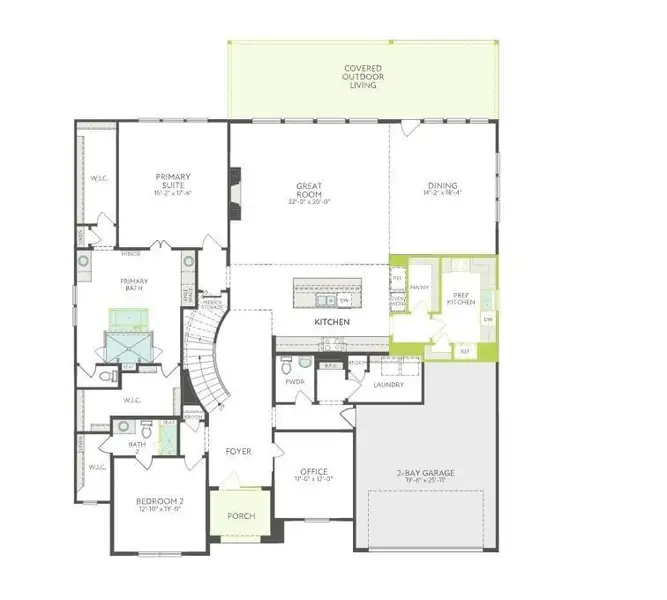 2D floor plan layout of this home in , Richmond, TX (Image 2).