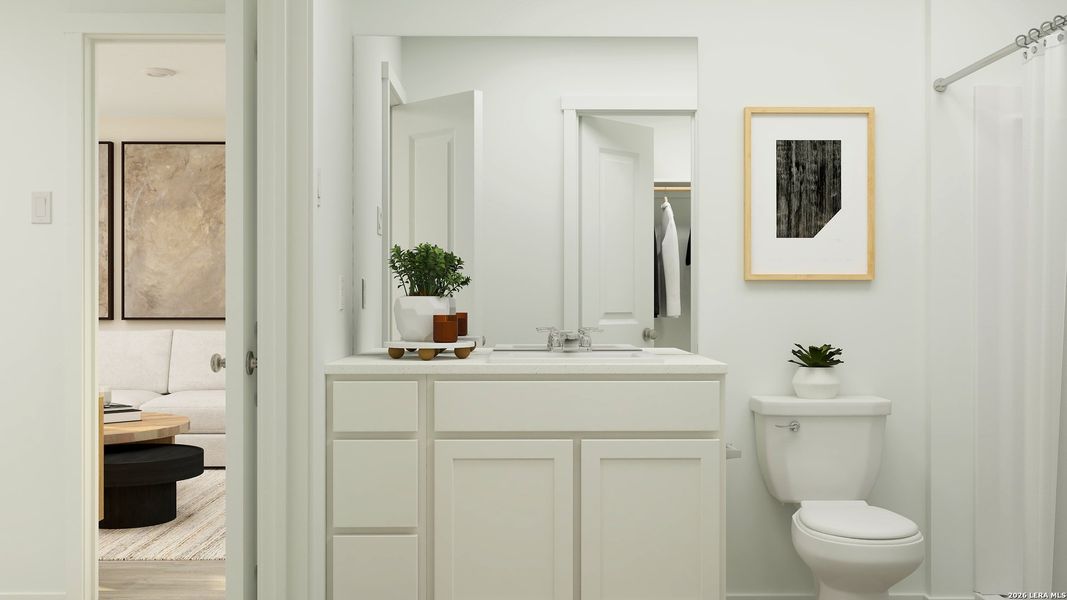 Furnished interior view inside a new home in , Converse (Image 8).