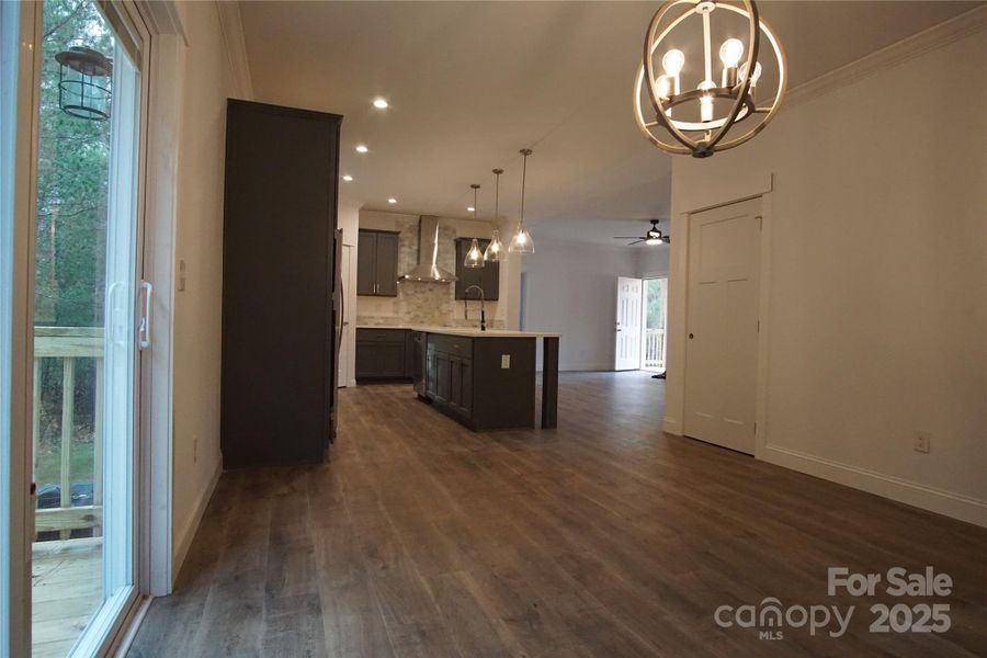 Dining room looking back to kitchen Dining room looking back to kitchen