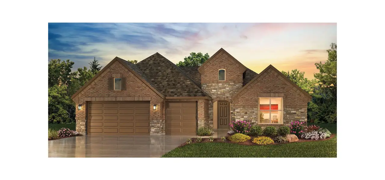 Representative exterior photo of a completed home built from the Larkspur by Robson Resort Communities in Robson Ranch Texas, Denton, TX (Image 2). Representative exterior photo of a completed home built from the Larkspur by Robson Resort Communities in Robson Ranch Texas, Denton, TX (Image 2).