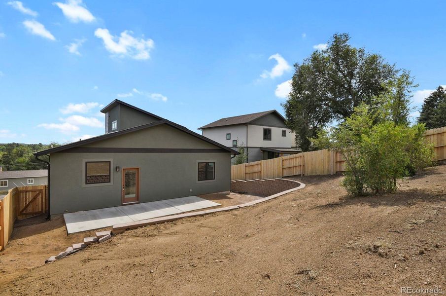 Exterior details and patio area of a home in , Colorado Springs (Image 3). Exterior details and patio area of a home in , Colorado Springs (Image 3).