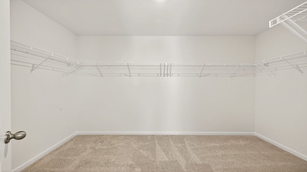 Enjoy the convenience of a spacious walk-in closet in the Pritchard