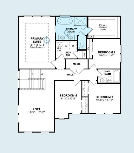 2D floor plan layout of this home in Stono Village, Hollywood, SC (Image 4).