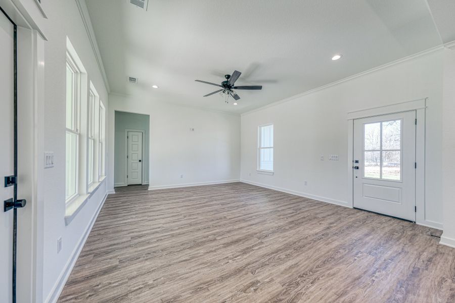 Representative unfurnished interior of a home built from the Loretta by Zeal Home Builders in Horizon Meadow Estates, Paradise (Image 121). Representative unfurnished interior of a home built from the Loretta by Zeal Home Builders in Horizon Meadow Estates, Paradise (Image 121).