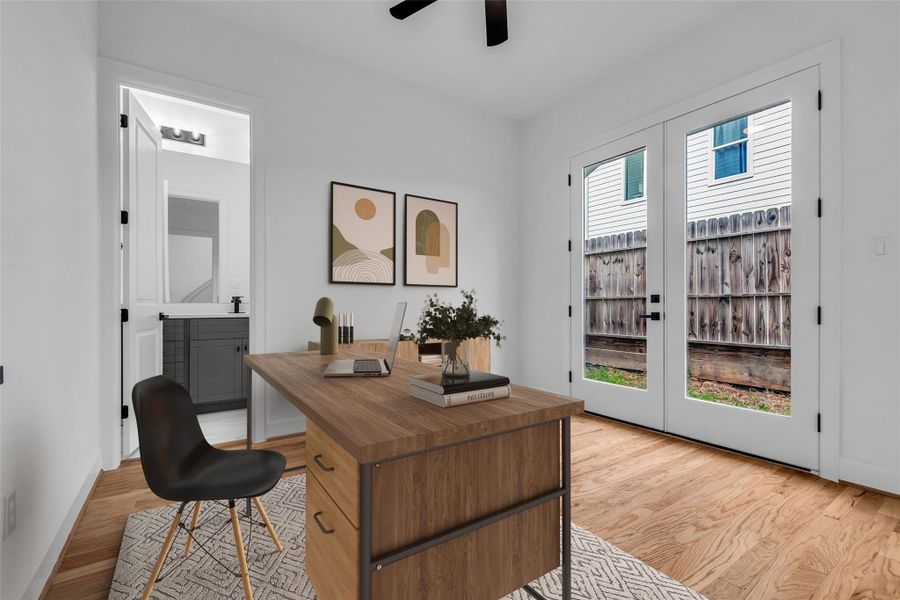 Discover versatile living with this bright first-floor bedroom, perfect as a cozy guest retreat or an inspiring home office! (Virtually Staged) Discover versatile living with this bright first-floor bedroom, perfect as a cozy guest retreat or an inspiring home office! (Virtually Staged)