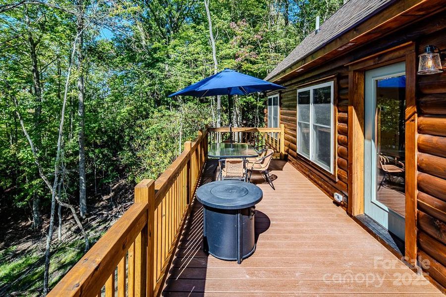 Exterior details and patio area of a home in , Beech Mountain (Image 1). Exterior details and patio area of a home in , Beech Mountain (Image 1).