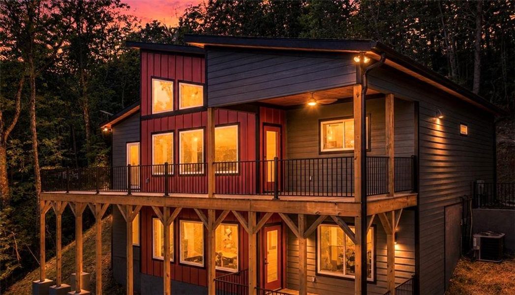 Exterior details and patio area of a home in , Ellijay (Image 23).