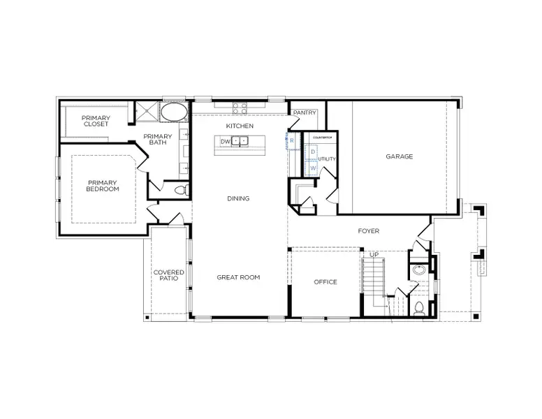 2D floor plan layout for the Prevost by Tricoast Homes in Sunterra 50s, Katy, TX (Image 11). 2D floor plan layout for the Prevost by Tricoast Homes in Sunterra 50s, Katy, TX (Image 11).