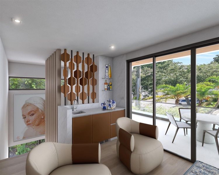 Furnished interior view inside a new home in , Fort Lauderdale (Image 5). Furnished interior view inside a new home in , Fort Lauderdale (Image 5).