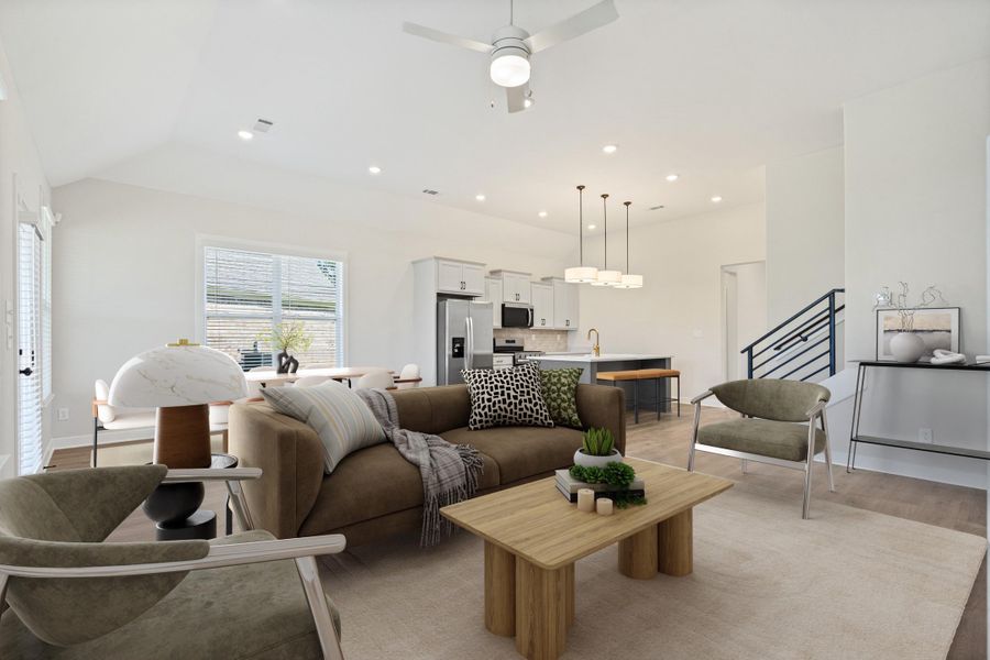 Furnished interior view inside a new home in Villages of Green Meadows, Munford (Image 12).