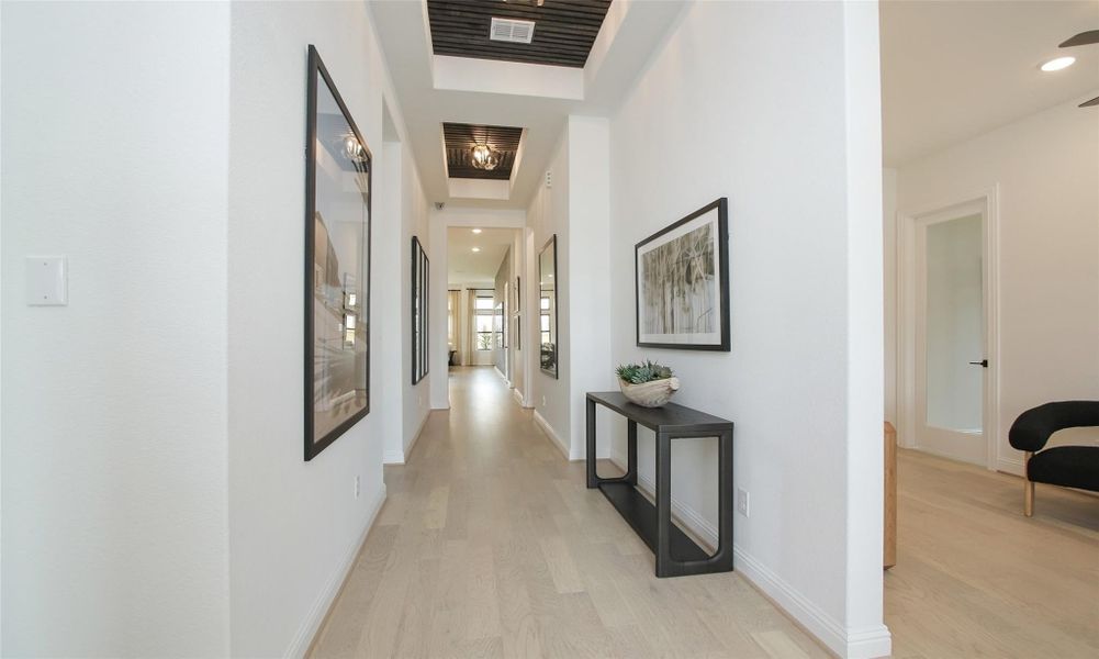 Furnished interior view inside a new home in Coastal Point, League City (Image 5).