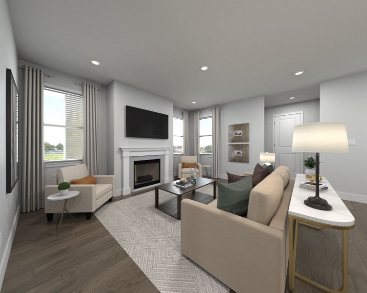 Furnished interior view inside a new home in Poplar Farms, Franklin (Image 5). Furnished interior view inside a new home in Poplar Farms, Franklin (Image 5).