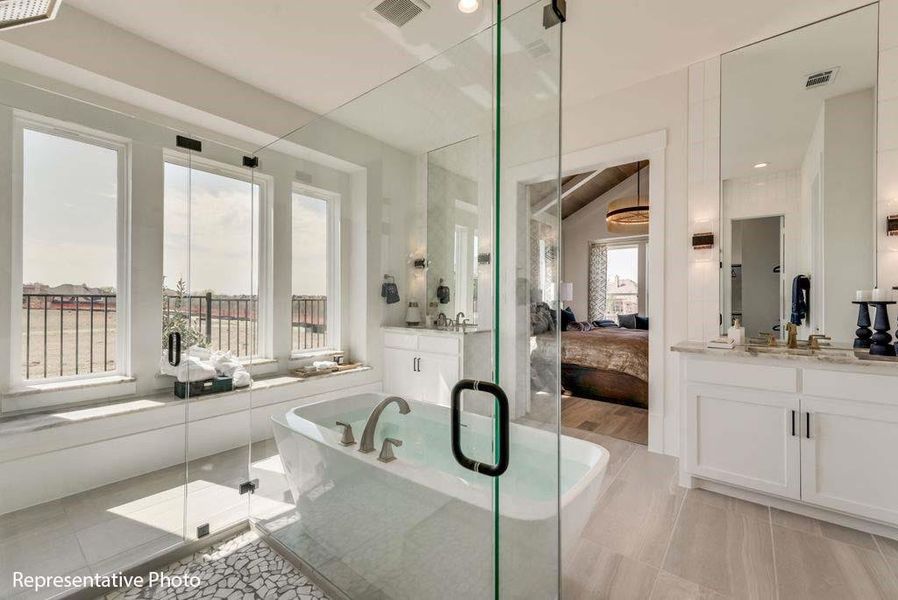 Furnished interior view inside a new home in Park Place, Prosper (Image 14).