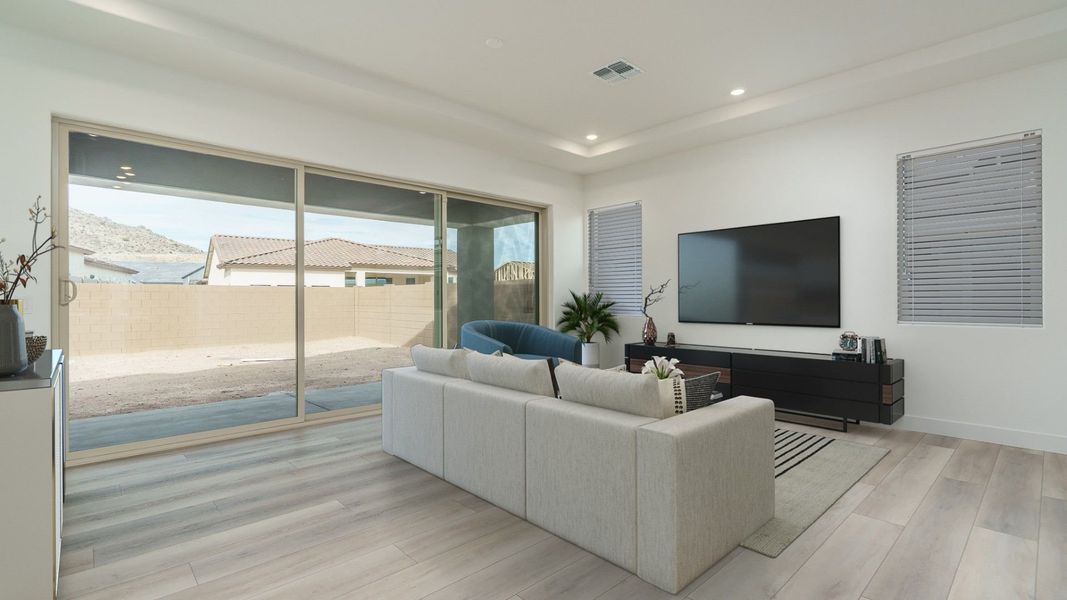 Representative furnished interior of a home built from the Pinehurst by William Ryan Homes in Fairways in Victory at Verrado, Buckeye (Image 11).