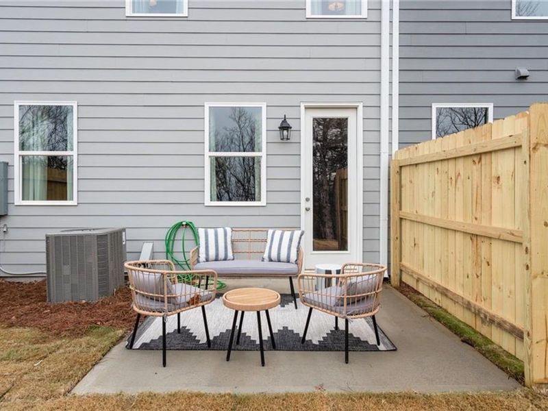 Exterior details and patio area of a home in Stegall Village, Emerson (Image 3).