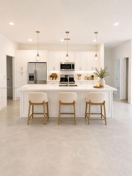 Furnished interior view inside a new home in , Lehigh Acres (Image 12).