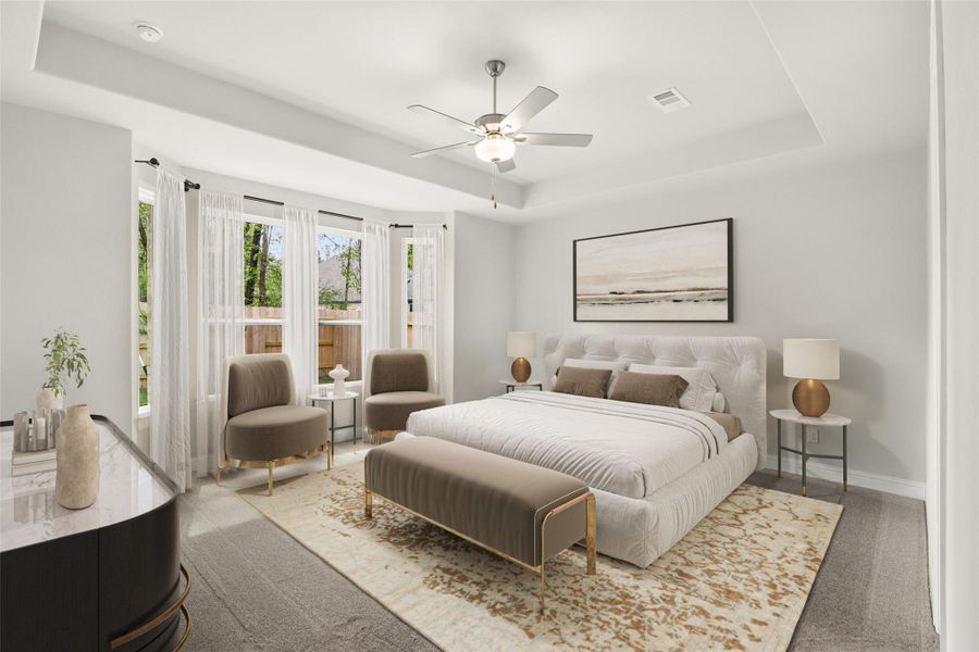 Furnished interior view inside a new home in Woodhavyn 60', Magnolia (Image 10).