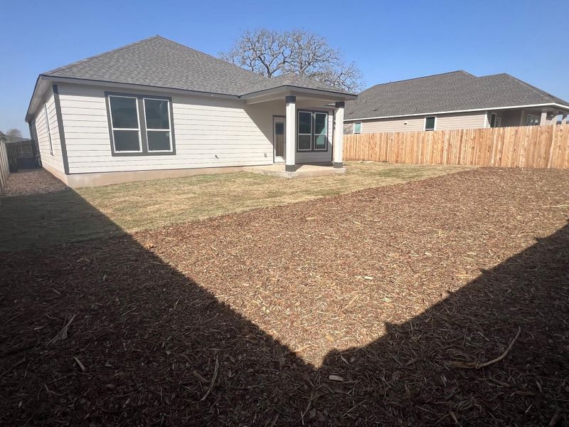 Front exterior of a new home in River Bluff, Leander, TX, highlighting curb appeal (Image 1). Front exterior of a new home in River Bluff, Leander, TX, highlighting curb appeal (Image 1).