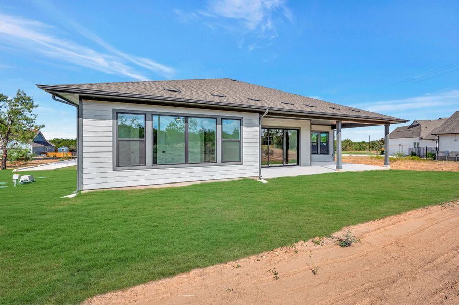 Exterior details and patio area of a home in Rees Landing Estates, Spicewood (Image 3).