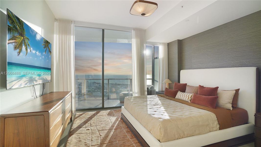 Furnished interior view inside a new home in , Miami Beach (Image 15). Furnished interior view inside a new home in , Miami Beach (Image 15).
