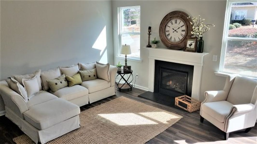Representative furnished interior of a home built from the Emory by Piedmont Residential in Falls Creek, Flowery Branch (Image 7).