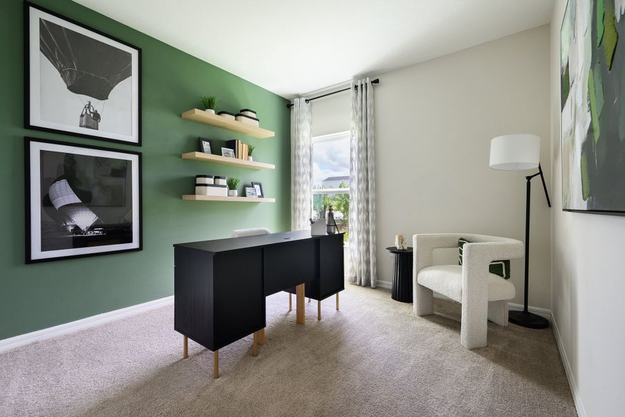 Furnished interior view inside a new home in Crosswinds, Haines City (Image 12).