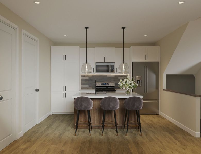 Representative furnished interior of a home built from the Camp Greene by Red Cedar Homes in Cedars at Camp Greene, Charlotte (Image 6).