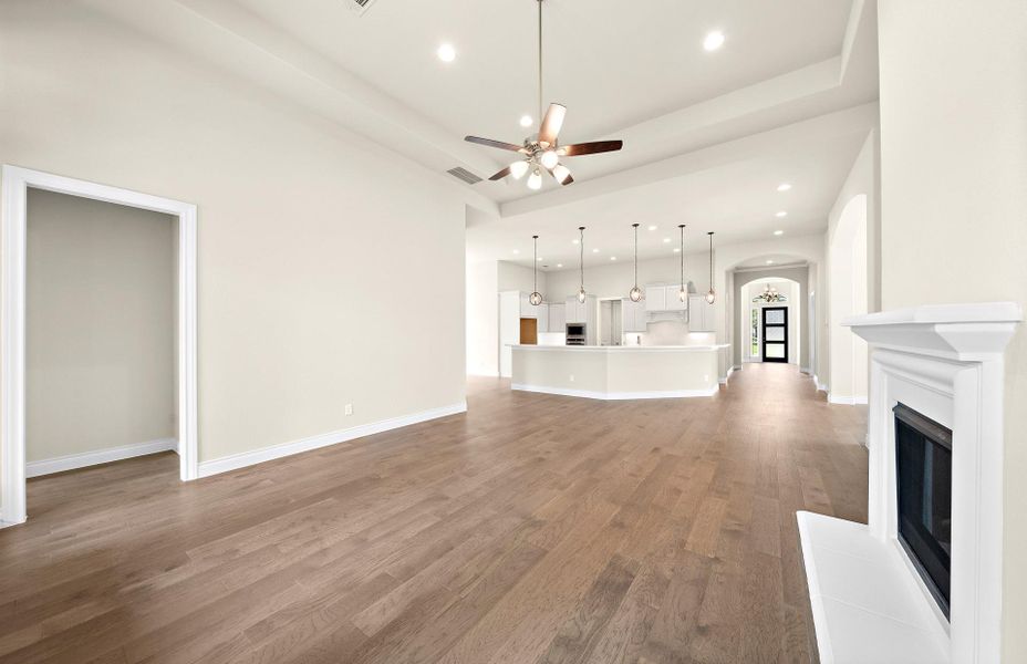 Spacious, unfurnished interior of a new home in The Woodlands Hills 65′, Willis (Image 37).