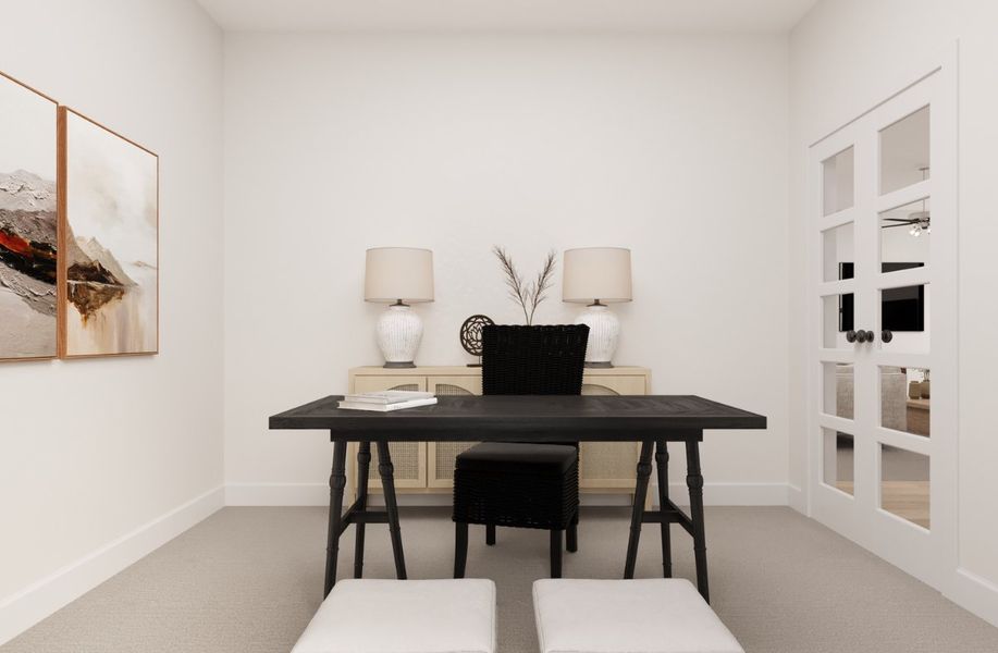 Representative furnished interior of a home built from the Conroe by Beazer Homes in Treeline, Justin (Image 5).