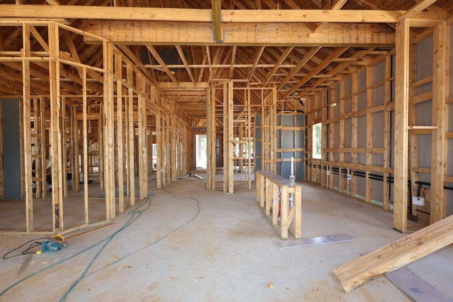 In-progress construction of a new home in The Highlands Encore - Harbor Collection, Porter, TX (Image 8).