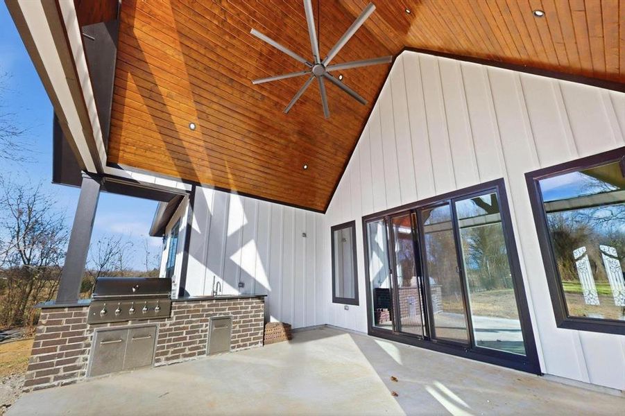 Exterior details and patio area of a home in , Ennis (Image 22).
