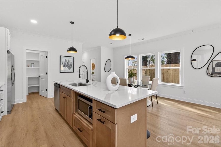 Furnished interior view inside a new home in , Charlotte (Image 10).