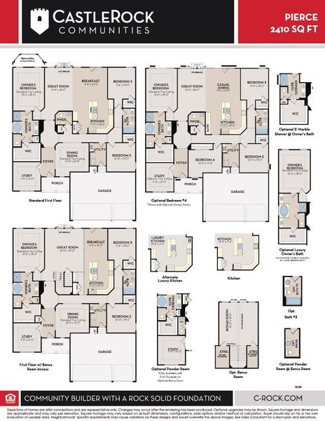 2D floor plan layout of this home in Dorris Farm, White House, TN (Image 3).