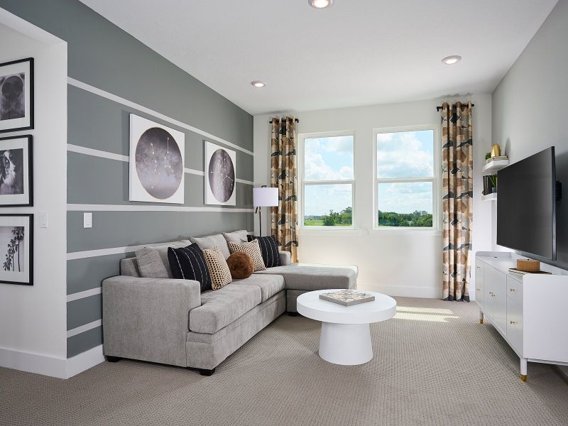 Furnished interior view inside a new home in The Meadow at Crossprairie Bungalows, St. Cloud (Image 7).