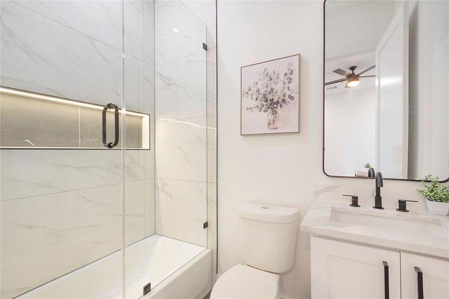 Furnished interior view inside a new home in , Dallas (Image 27).