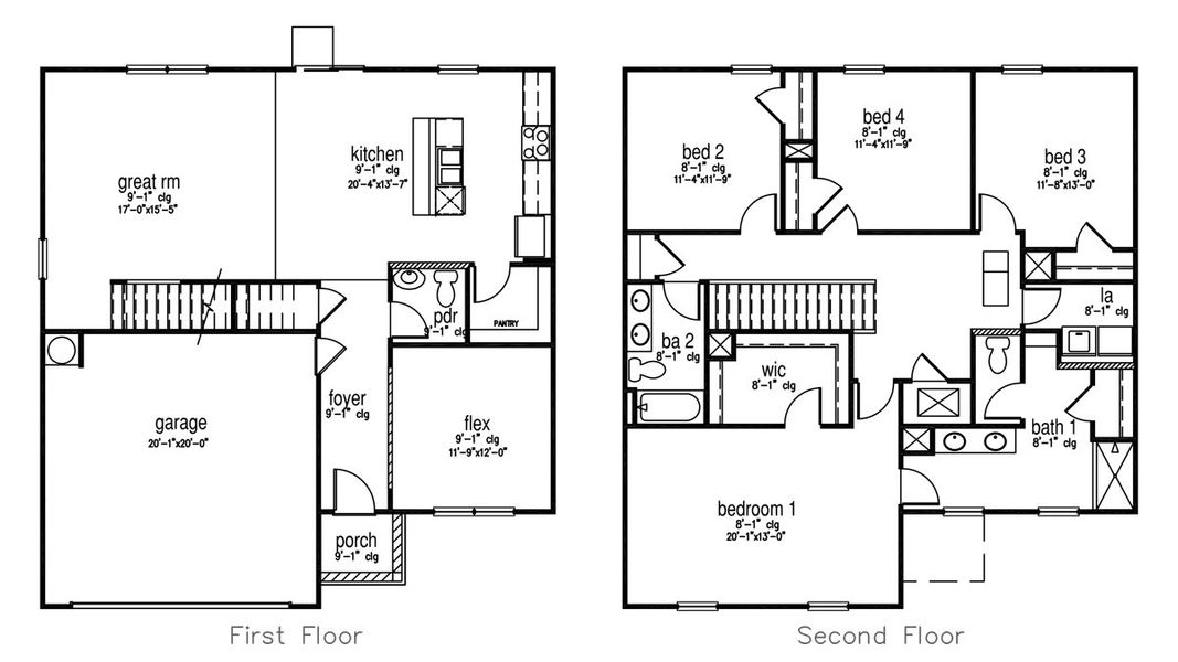 2D floor plan layout of this home in Rice Hope, Port Wentworth, GA (Image 4).