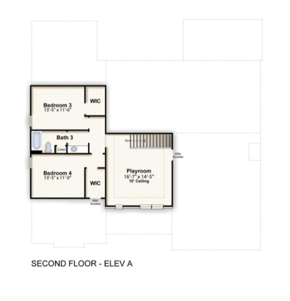 2D floor plan layout of this home in White Oak, Arlington, TN (Image 3). 2D floor plan layout of this home in White Oak, Arlington, TN (Image 3).