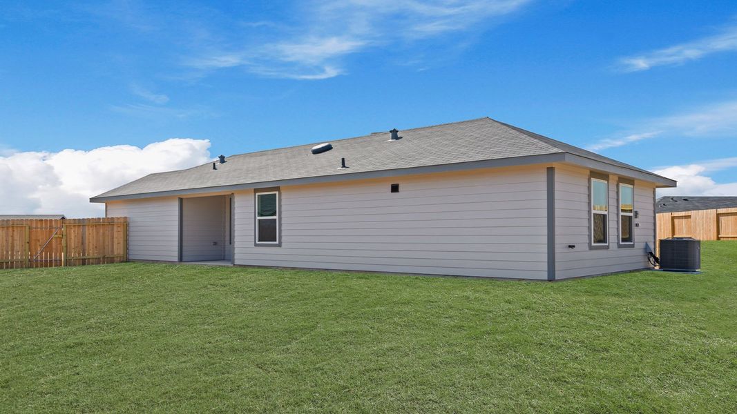 Exterior details and patio area of a home in Castles Edge, Willis (Image 14).