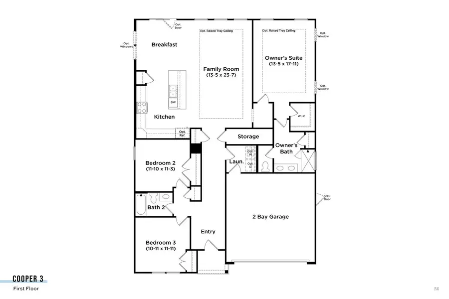 2D floor plan layout of this home in Whispering Pines, Franklinton, NC (Image 3).