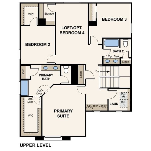 2D floor plan layout of this home in The Ridge Collection at Superstition Vista, Apache Junction, AZ (Image 5).