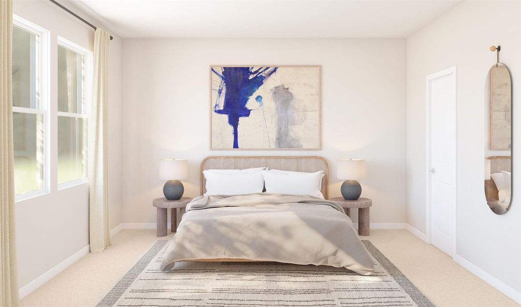 Spacious primary suite (*Artist rendering used for illustration purposes only.) Spacious primary suite (*Artist rendering used for illustration purposes only.)